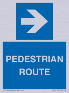 PEDESTRIAN ROUTE - right arrow
